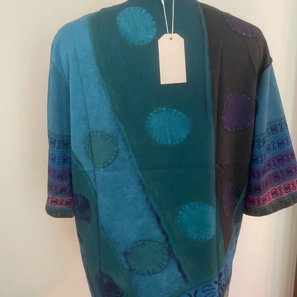 Showy Blue Color Block top NWT - Picture 2 of 4